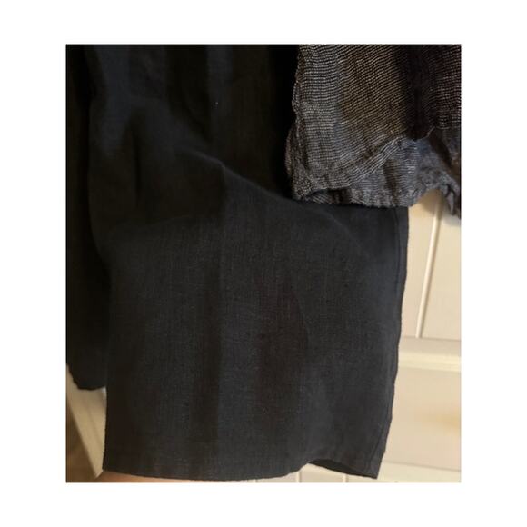 FLAX 2 piece Set 100% Linen Box Top Wide Leg Pants S - Picture 5 of 7